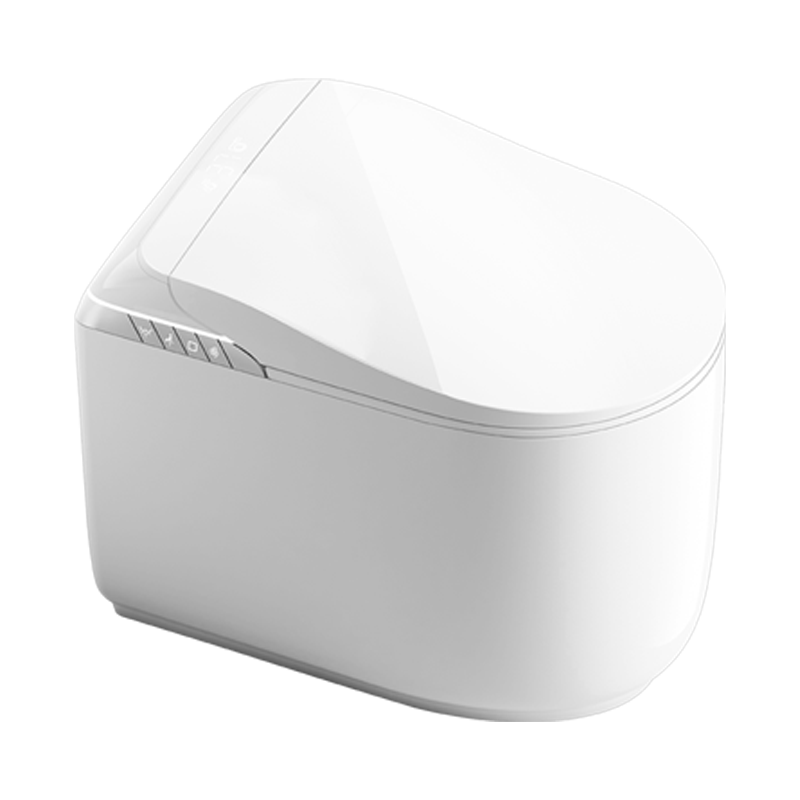 FRBKE80 Aesthetic Smart Toilet for Small Bathrooms with Heated Seat & Foot Flush