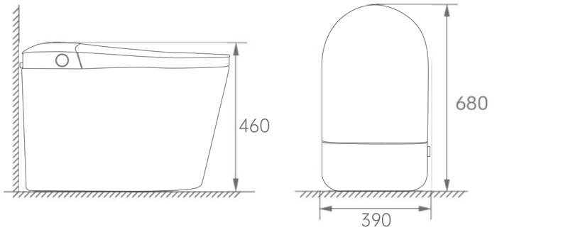FRBKW01 Power Outage Toilet, Manual Wash & Kick Flush for Low Water Pressure FRBKW01 Power Outage Toilet, Manual Wash & Kick Flush for Low Water Pressure