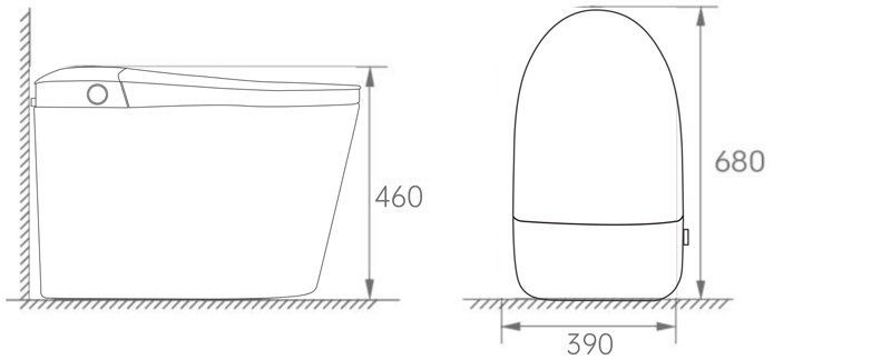 FRBKW02 Universal Toilet for Rental Homes & Old Buildings, No Water Pressure Limit