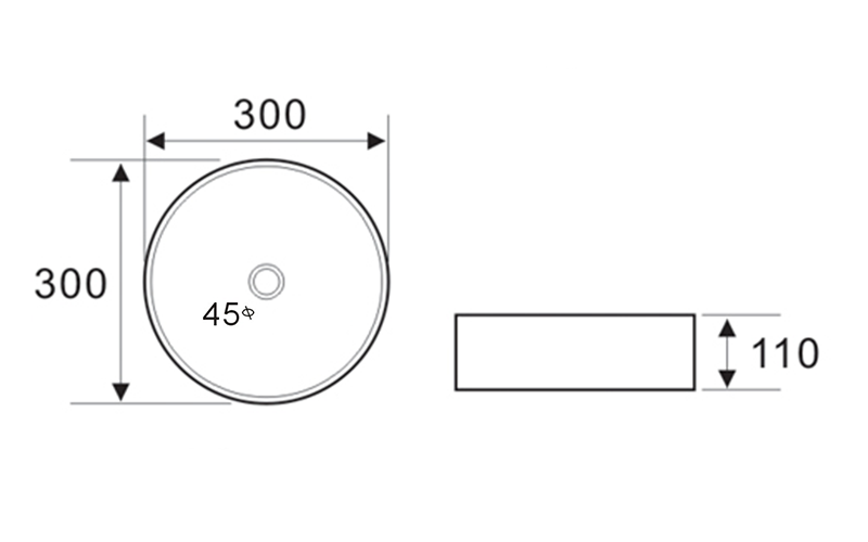 FRWX032 Compact Round Ceramic Basin | 2 Sizes for Small Bathrooms