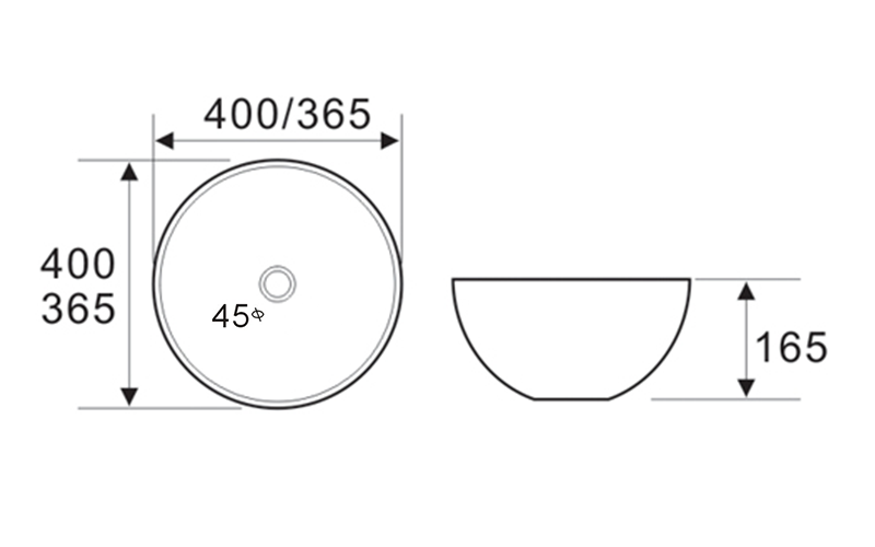 FRWX046 Round Ceramic Basin Series | Multi-Size from 260mm to 400mm