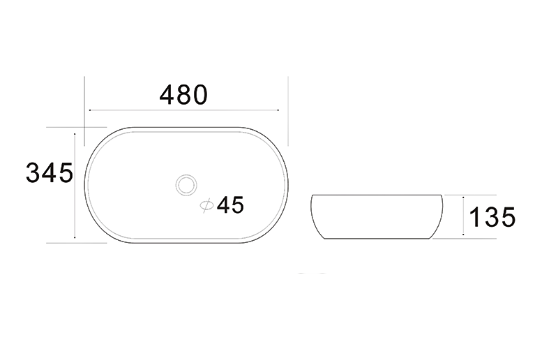 FRWX064 Soft-Rectangular Ceramic Basin | 2 Sizes High-Volume Vessel Sink FRWX064 Soft-Rectangular Ceramic Basin | 2 Sizes High-Volume Vessel Sink