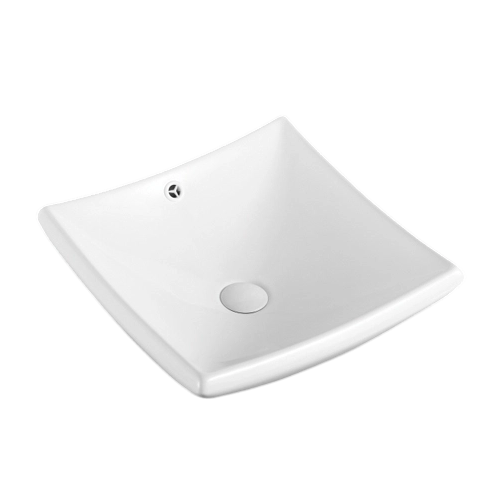 FRWX065 Concave Square Ceramic Basin | 425mm Statement Vessel Sink