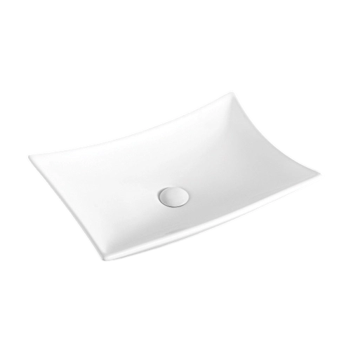 FRWX071 Concave Rectangular Ceramic Basin | 560mm Architectural Vessel Sink