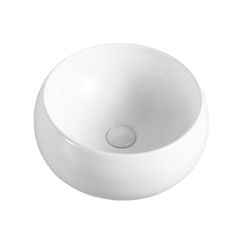 FRWX073 Drum-Shaped Round Ceramic Basin | 400mm Deep Anti-Splash Vessel Sink
