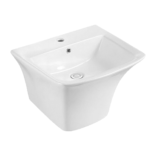 FRNB208 Angular Rectangular Wall-Hung Basin - 535mm