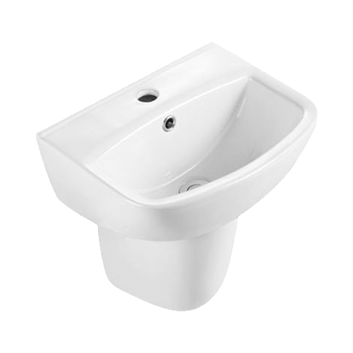 FRNB509 Semi-Circular Wall-Hung Basin With Semi-Pedestal - 490mm