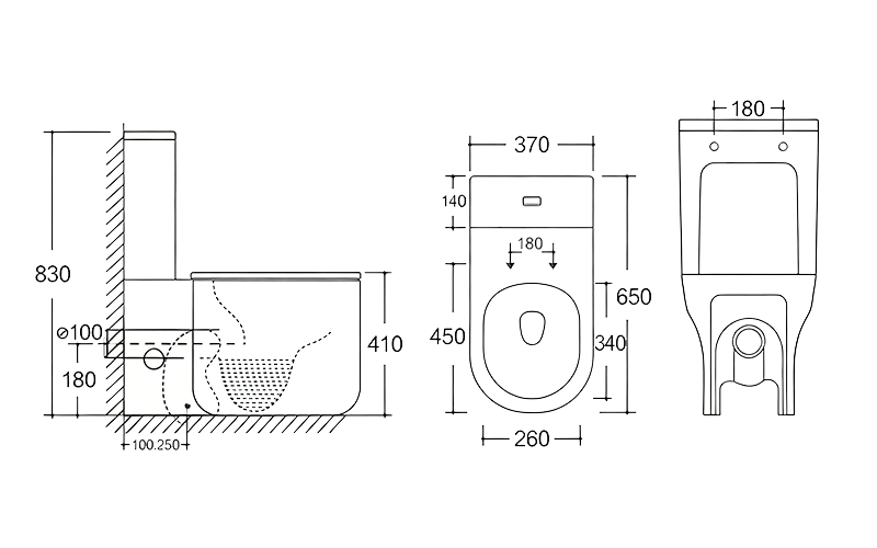 FRHB8388 Two-Piece Toilet | Modern Rounded WC