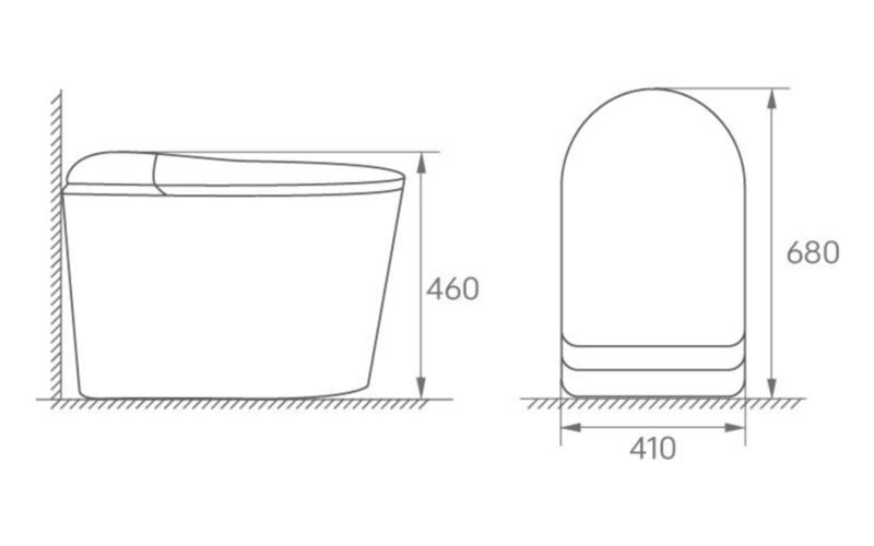 FRBKE40 Smart Toilet | Voice Control & Full-Featured Bidet with 3 Colors