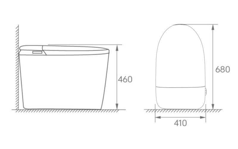 FRBKE41 Smart Toilet with Adjustable Water Pressure & Heated Seat