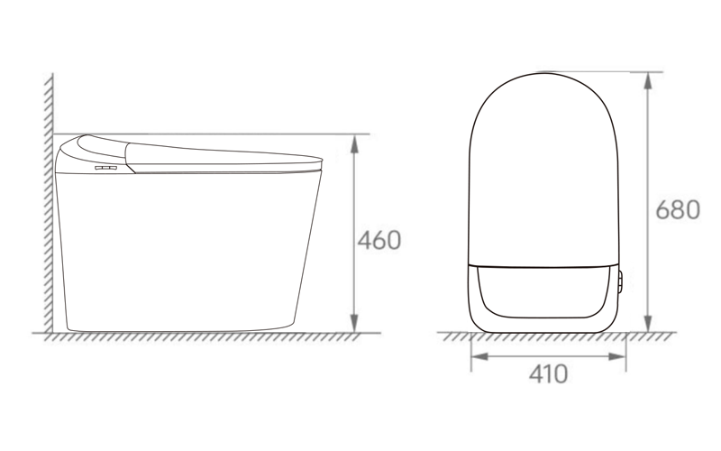 FRBKE45 Modern Smart Toilet with Ultra-Slim Profile & Capacitive Foot Sensor FRBKE45 Modern Smart Toilet with Ultra-Slim Profile & Capacitive Foot Sensor