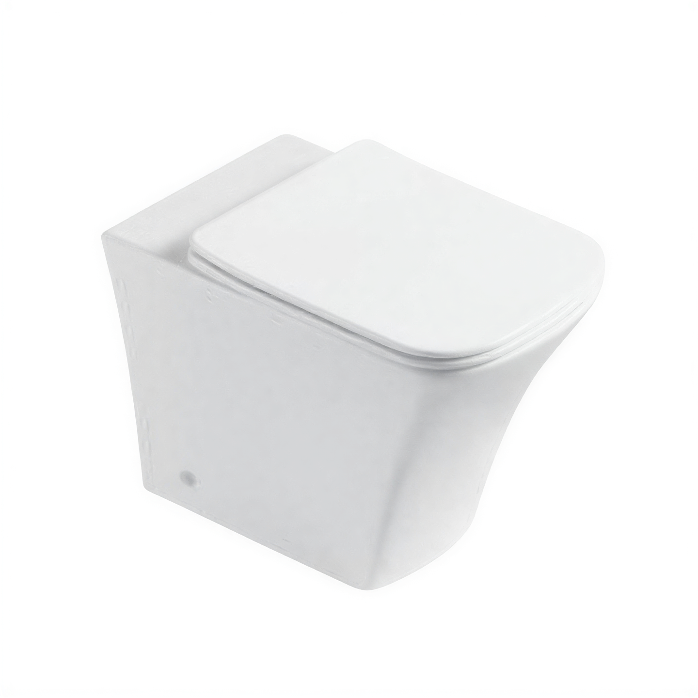 FR44105 Floor Standing Toilet |Square-Curved Minimalist Geometric Ceramic Commode