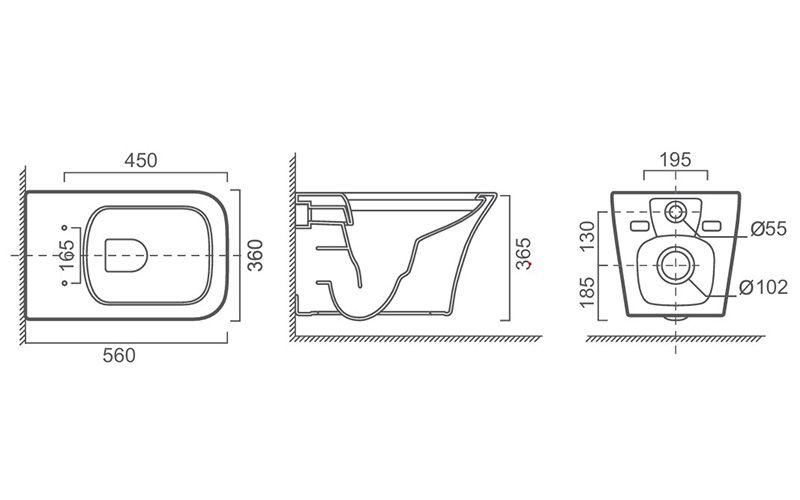 FR34111 Wall-hung Toilet | Square and round integration design FR34111 Wall-hung Toilet | Square and round integration design